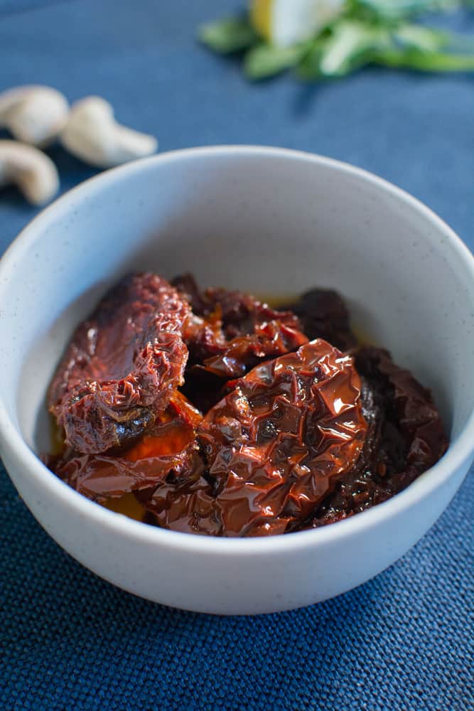 Bowl of sun-dried tomatoes